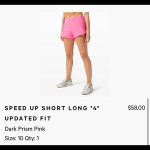 Lululemon speed up short